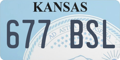 KS license plate 677BSL