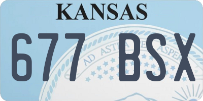 KS license plate 677BSX