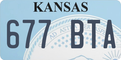 KS license plate 677BTA