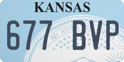 KS license plate 677BVP