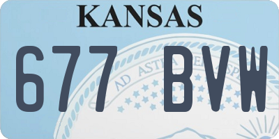 KS license plate 677BVW