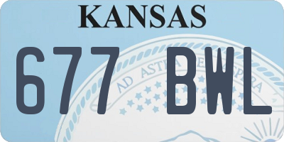 KS license plate 677BWL