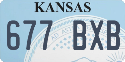 KS license plate 677BXB