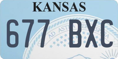 KS license plate 677BXC