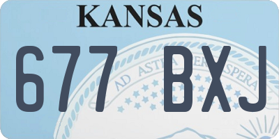KS license plate 677BXJ