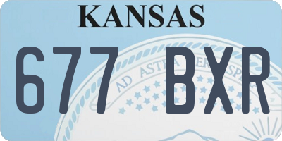 KS license plate 677BXR