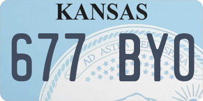 KS license plate 677BYO