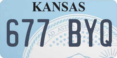 KS license plate 677BYQ