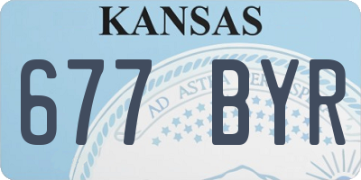 KS license plate 677BYR