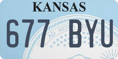 KS license plate 677BYU