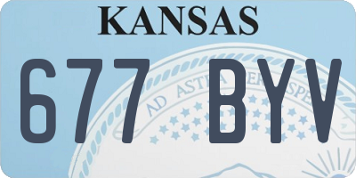 KS license plate 677BYV