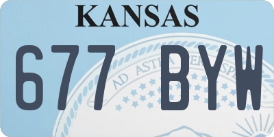 KS license plate 677BYW