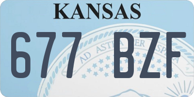 KS license plate 677BZF