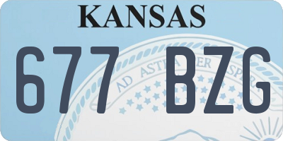 KS license plate 677BZG