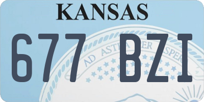 KS license plate 677BZI