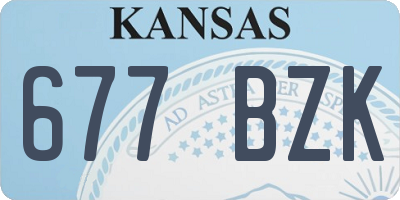 KS license plate 677BZK