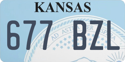 KS license plate 677BZL