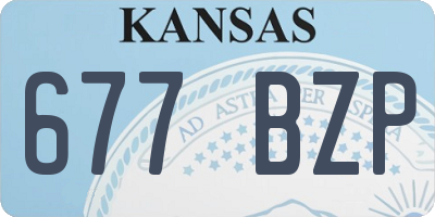KS license plate 677BZP