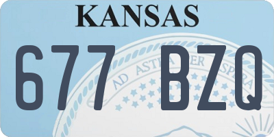 KS license plate 677BZQ