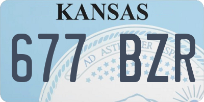 KS license plate 677BZR