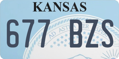 KS license plate 677BZS