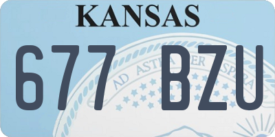 KS license plate 677BZU