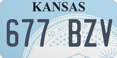 KS license plate 677BZV