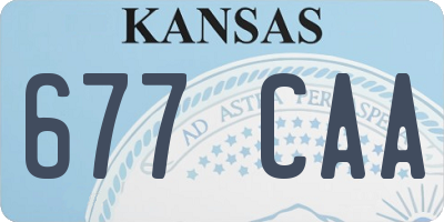 KS license plate 677CAA