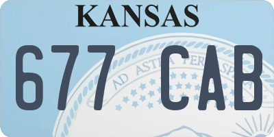 KS license plate 677CAB