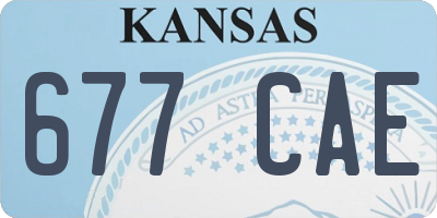 KS license plate 677CAE