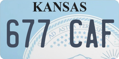 KS license plate 677CAF