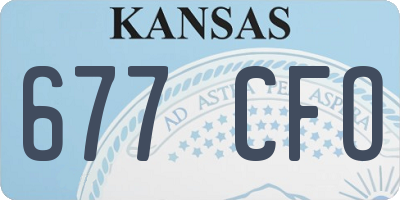 KS license plate 677CFO