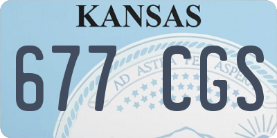 KS license plate 677CGS