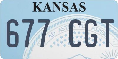 KS license plate 677CGT