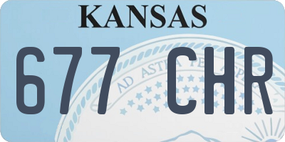 KS license plate 677CHR