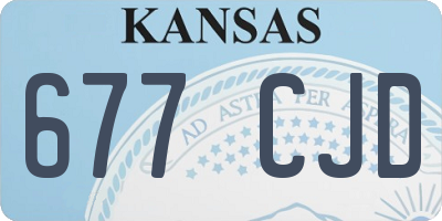 KS license plate 677CJD