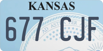 KS license plate 677CJF