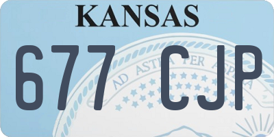 KS license plate 677CJP