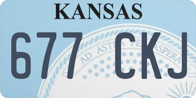 KS license plate 677CKJ