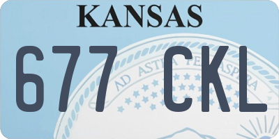 KS license plate 677CKL