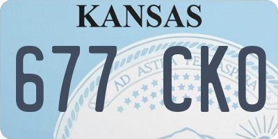 KS license plate 677CKO