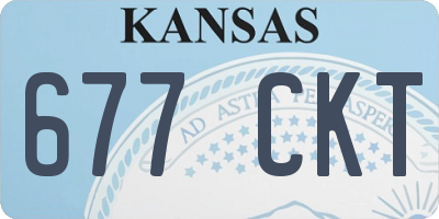 KS license plate 677CKT