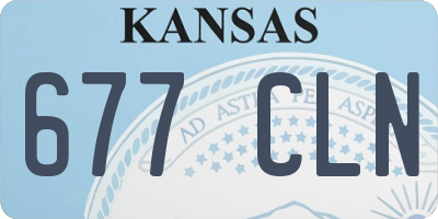 KS license plate 677CLN