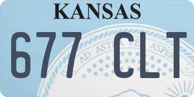 KS license plate 677CLT