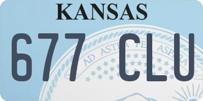 KS license plate 677CLU