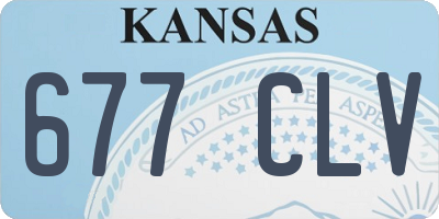 KS license plate 677CLV