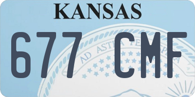 KS license plate 677CMF