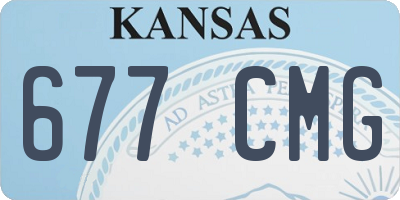 KS license plate 677CMG
