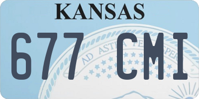 KS license plate 677CMI