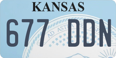 KS license plate 677DDN